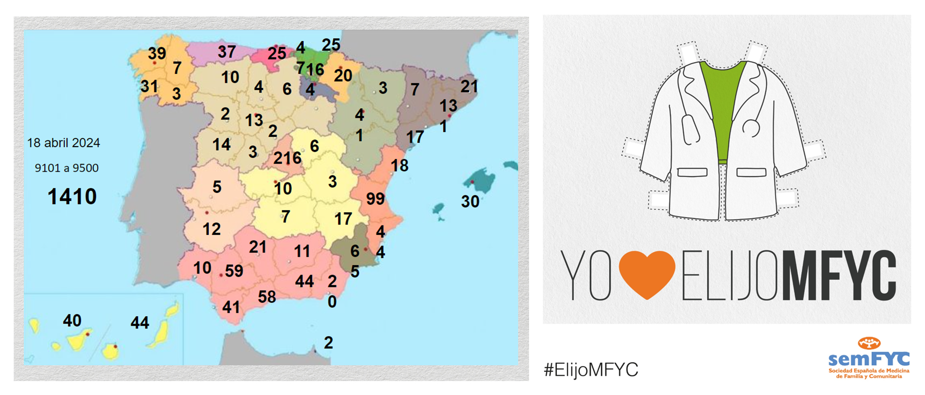 OBSERVATORIO ELIJOMFYC: El día 11 de elección comienza con 118 plazas más cubiertas